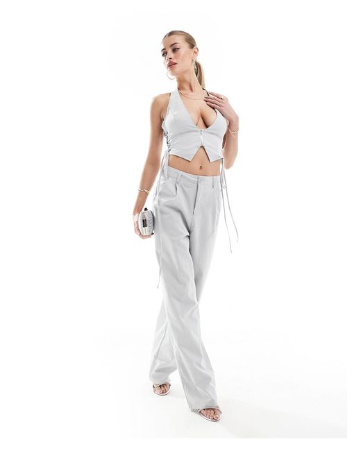 Pantalon d'ensemble droit Missy Empire en coloris White