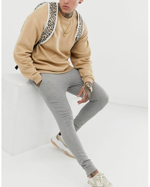 super skinny grey joggers