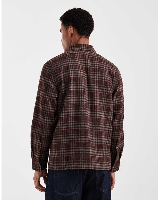 ASOS Brown Boxy Oversized Shirt for men