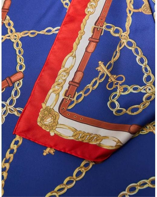 Stradivarius Blue Chain Scarf