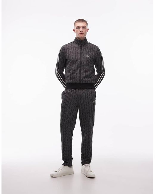 Lacoste Trainingsbroek Met Monogram in het Black voor heren