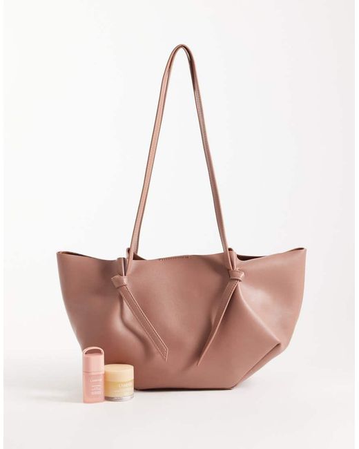 ASOS Pink Mini Scoop Pinched Tote