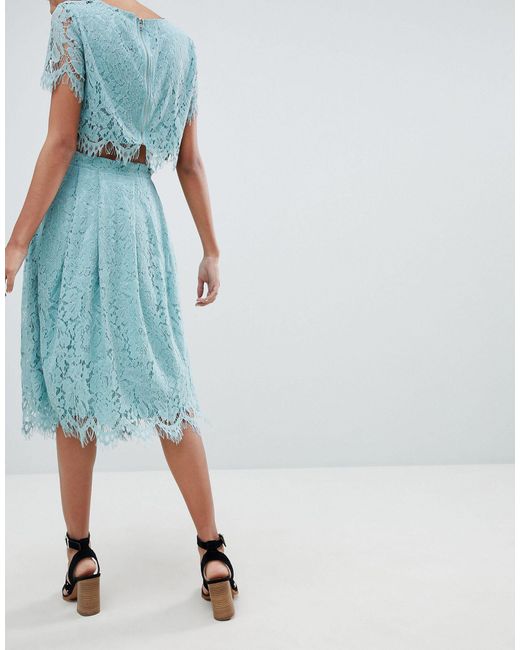new look green midi skirt