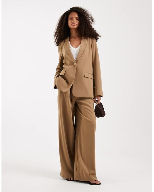 Vero Moda Natural Loose Fit Open Back Detail Blazer Mix & Match