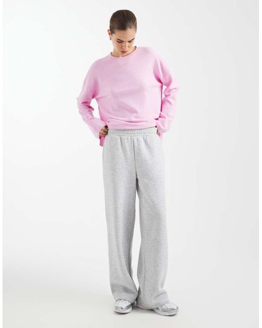 ONLY Pink Round Neck Boxy Knitted Top