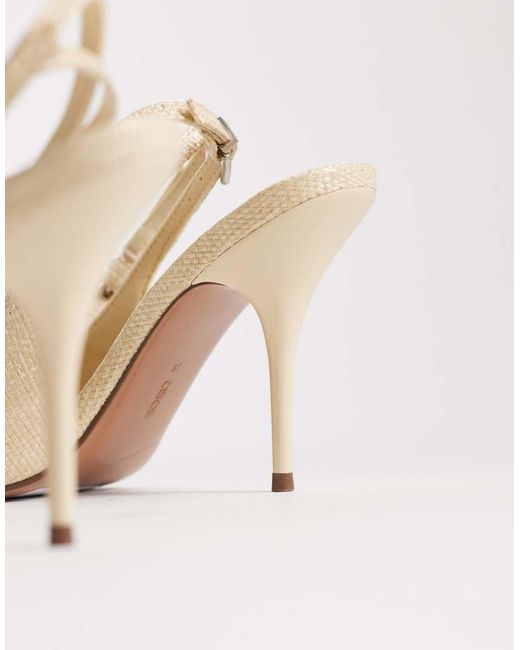 ASOS White Promise Slingback Stiletto High Heel Shoes