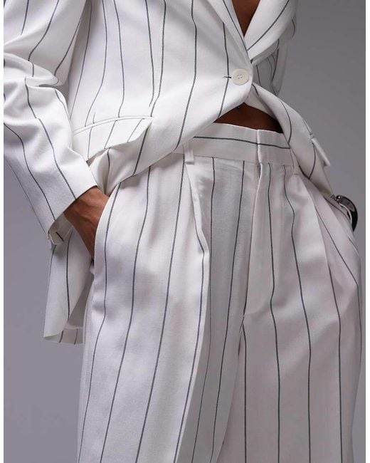 Mango Gray Pinstripe Tailored Trouser Co-ord