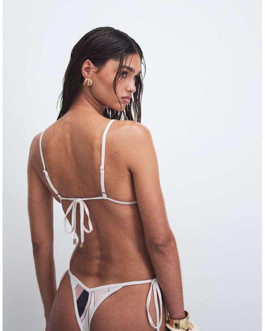 Cin Cin Natural Racer Side Tie Bikini Bottoms