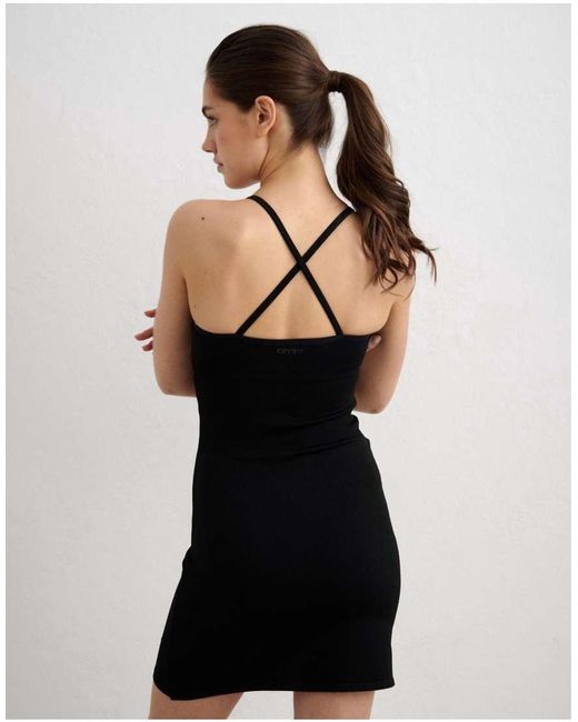 Aim'n Black Shape Seamless Deep Cut Dress