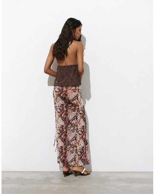 Pull&Bear Brown Sequin Halter Top