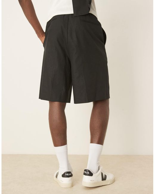 ASOS Natural Linen Blend Bermuda Short for men