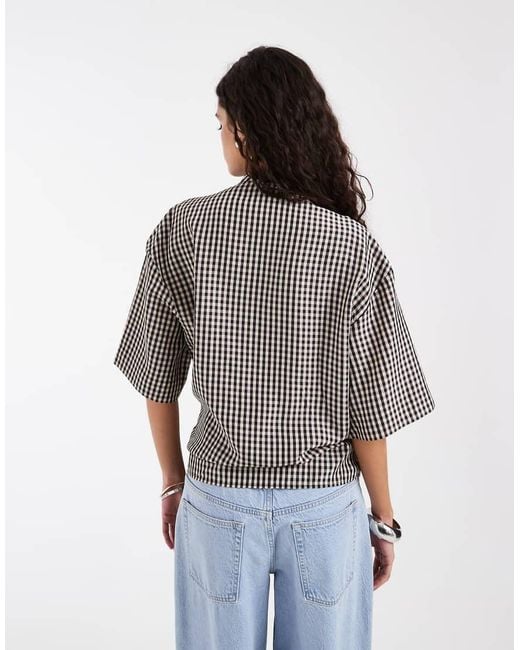 & Other Stories Gray Wrap Top