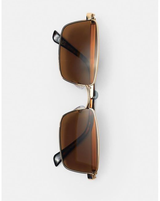 Pull&Bear Natural Metallic Sunglasses for men