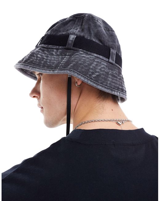 ASOS Blue Safari Bucket Hat With Tie for men