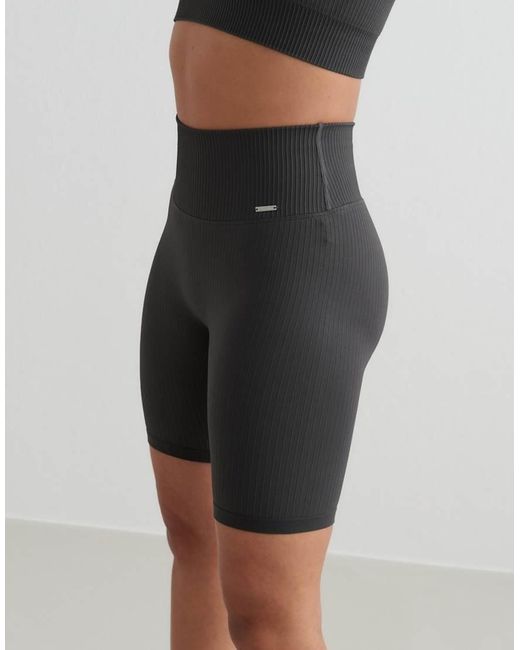 Aim'n Gray Shadow Ribbed Seamless Shorts