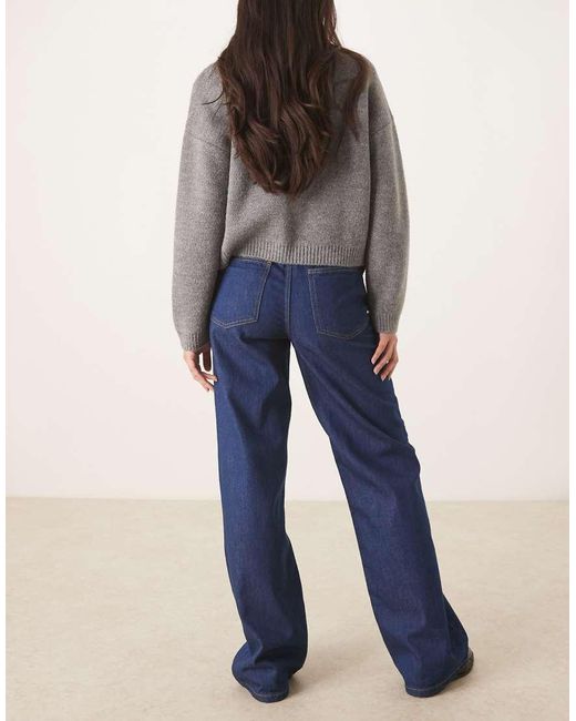 ASOS Blue Low Rise Clean Waistband Jeans