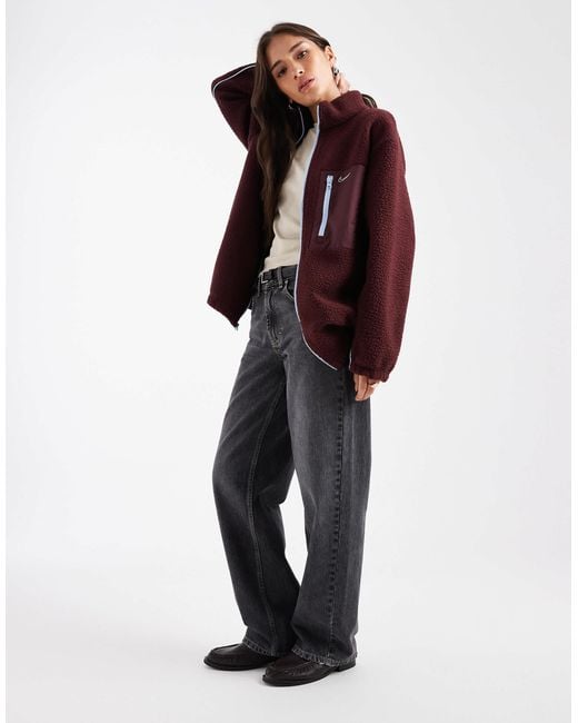 Nike Brown Teddy Fleece Jacket