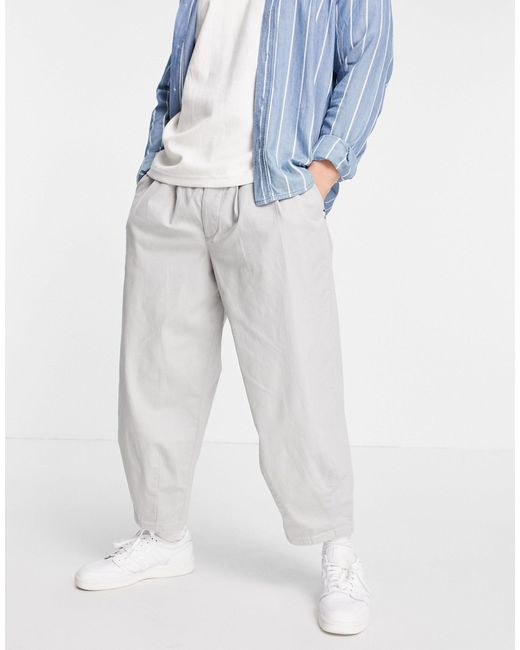 Pantalones chinos gris claro ASOS de Denim de color Gris para hombre - Lyst