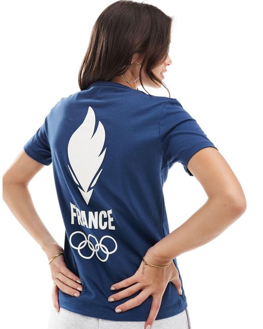 Equipe de france paris 2024 - t-shirt Le Coq Sportif en coloris Blue