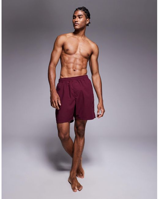 ASOS Red Swim Shorts for men