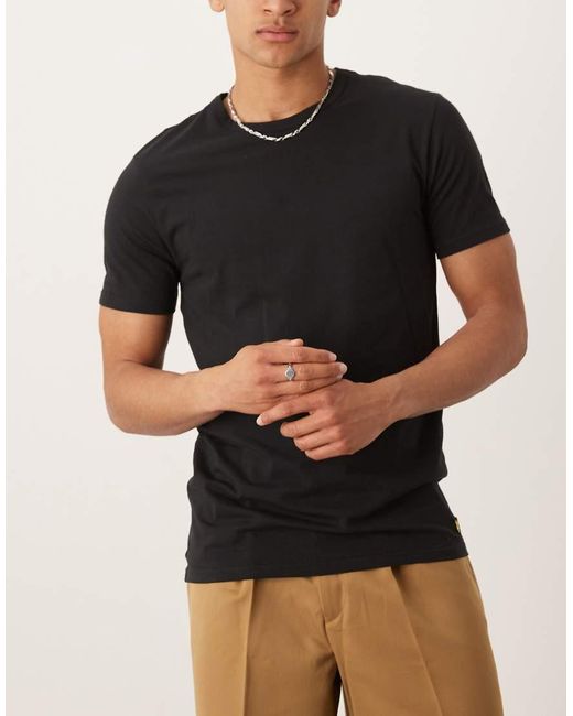 Lyle & Scott Brown Basic 3 Pack T- Shirt for men