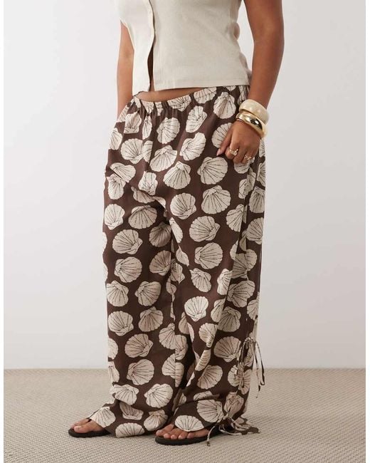 ASOS Multicolor Asos Design Curve Beach Pants