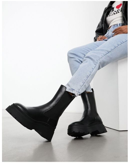 bershka chelsea boots mens