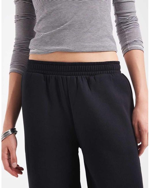 ASOS White Wide Leg Brushback Sweatpants