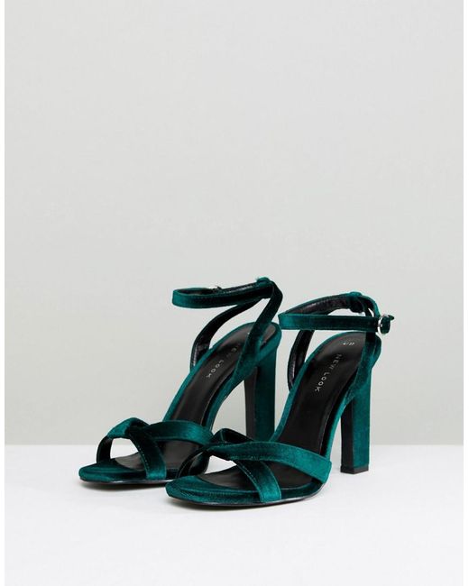 Green Suedette Strappy Stiletto Heels New Look from NEW LOOK on 21 Buttons
