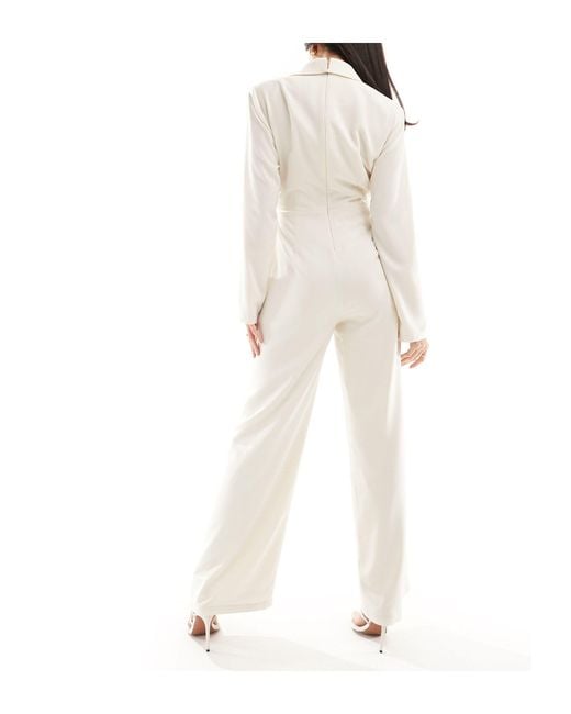 Pretty Lavish White Tailored Jumpsuit