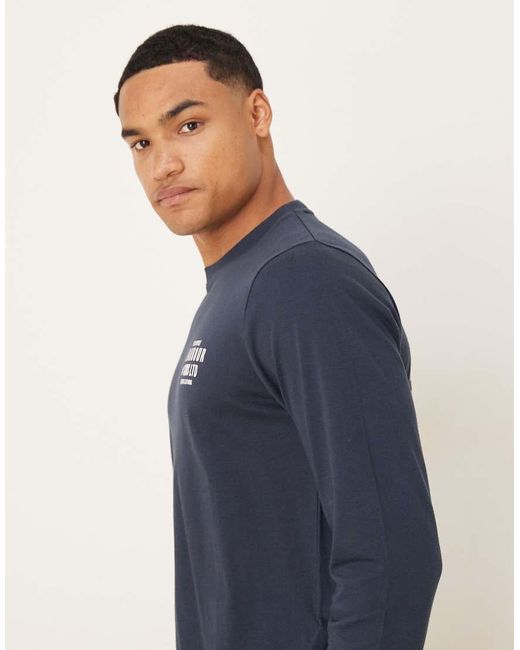 Barbour Blue Pointer Ls Graphic T-Shirt for men