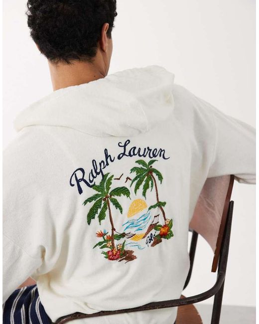 Polo Ralph Lauren Natural Scenic Back Embroidered Hoodie for men
