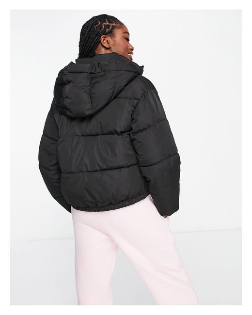 Puffer jacket with hood - pull&bear