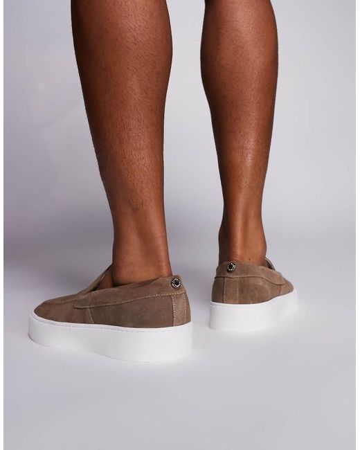 Steve Madden Brown Leyton Slip On Loafers for men