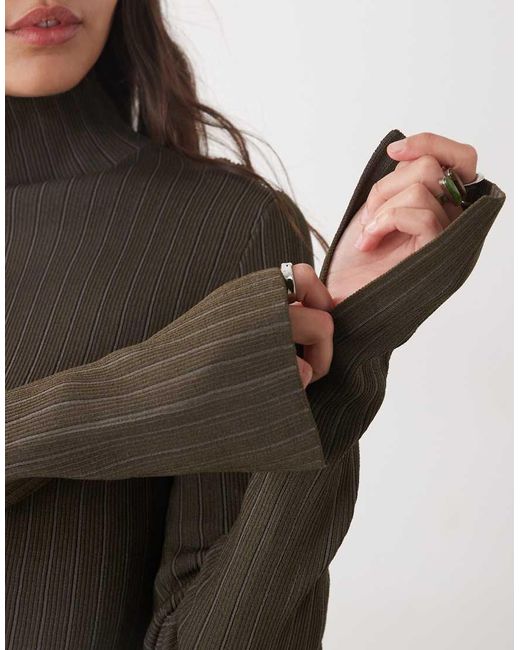 Weekday Gray Fitted Turtle Neck Jumper