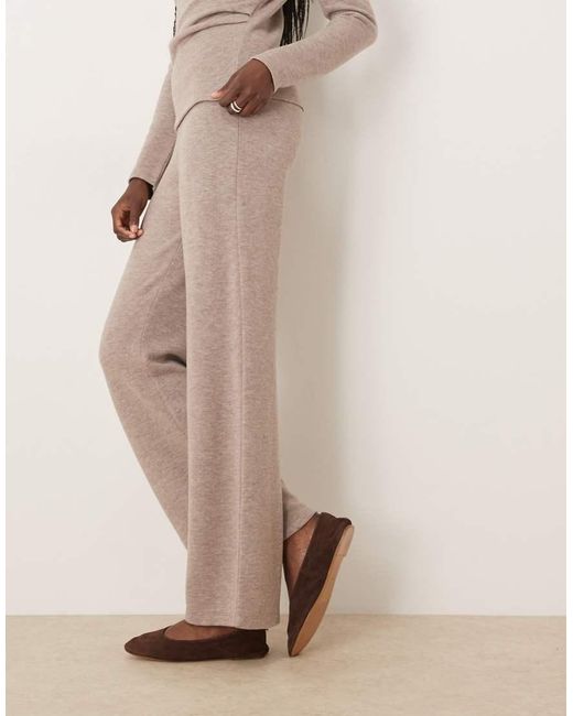 Mango Natural Canela Knitted Trouser Co-Ord