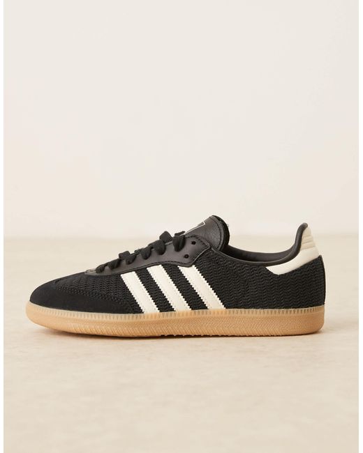 Adidas Originals – samba og – sneaker aus webstoff in Black für Herren