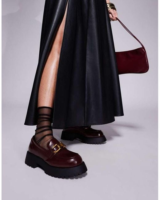 River Island Black Chunky Loafer