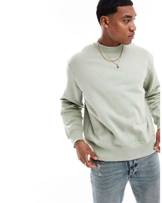 ASOS – schweres oversize-sweatshirt in Gray für Herren