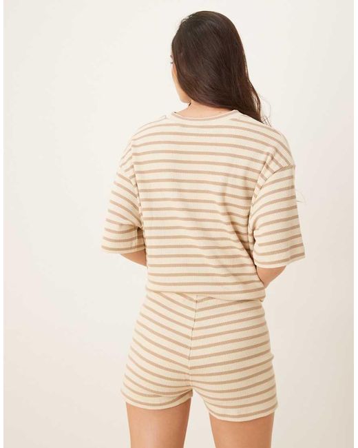 ASOS Gestreepte Micro Short Met Textuur in het Natural