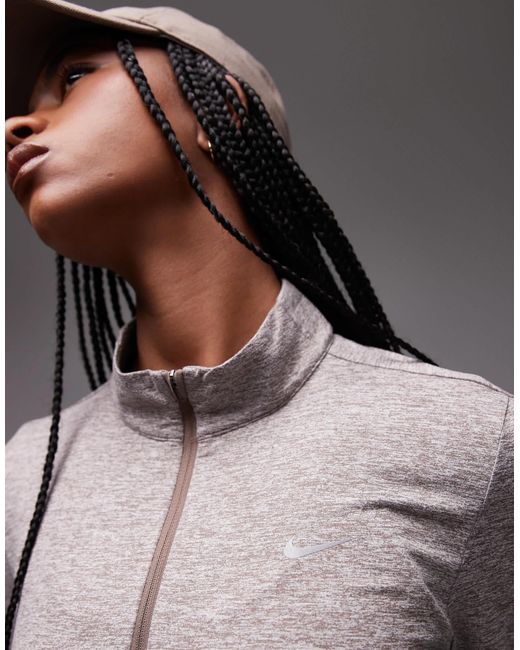 Nike Gray – swift dri-fit – langärmliges oberteil