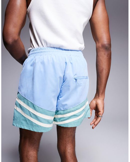 Alma de Ace Blue Colour Block Shorts for men
