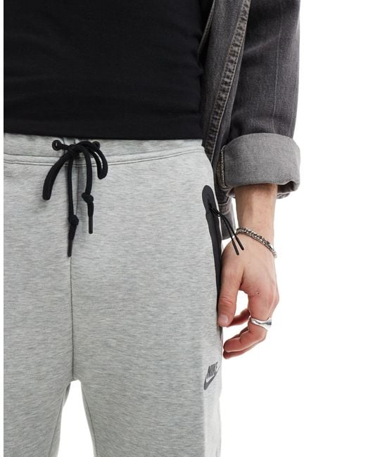 Nike Gray Tech Fleece Loose Fit joggers With toggle for men