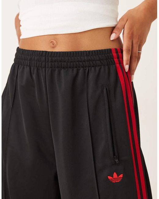 Pantalones De Chándal Negros Y Rojos Firebird Loose De Adidas Originals de color Blue