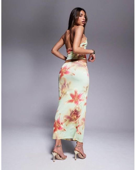 ASOS Gray Slinky Maxi Skirt
