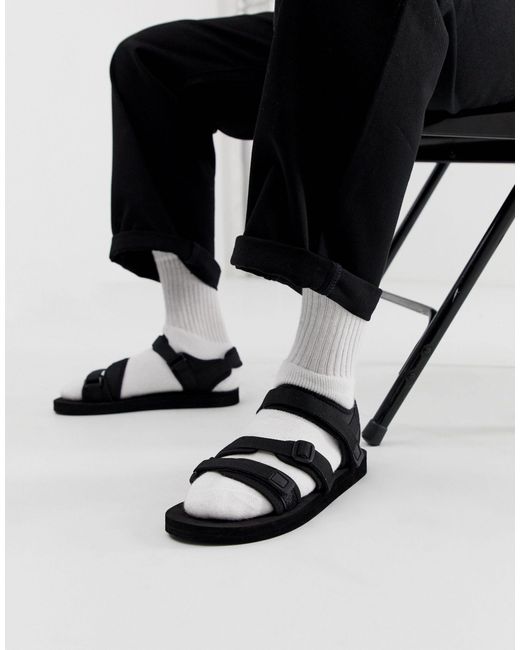 ASOS Black Tech Sandals for men