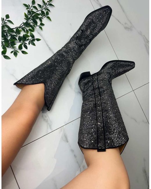 GIA STUDIOS Black Cowboy Boots