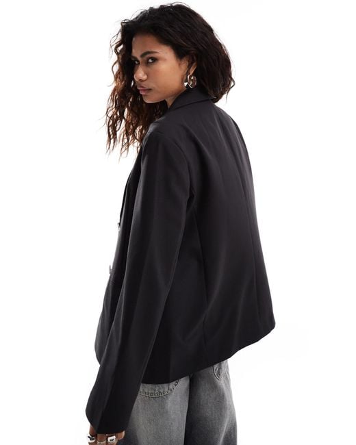 Collusion Black Relaxed Oversized Blazer