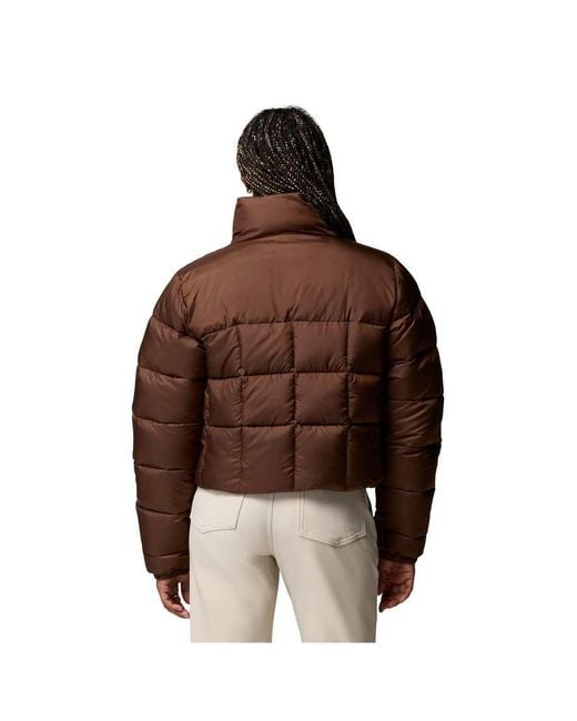 Columbia Brown Puffect Iii Cropped Jacket