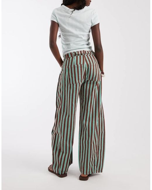 ASOS White Horseshoe Pants With Tab Waist Detail